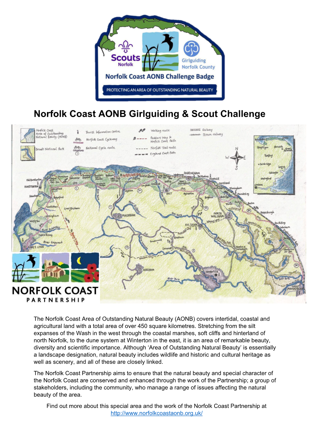 Norfolk Coast AONB Girlguiding & Scout Challenge Badge
