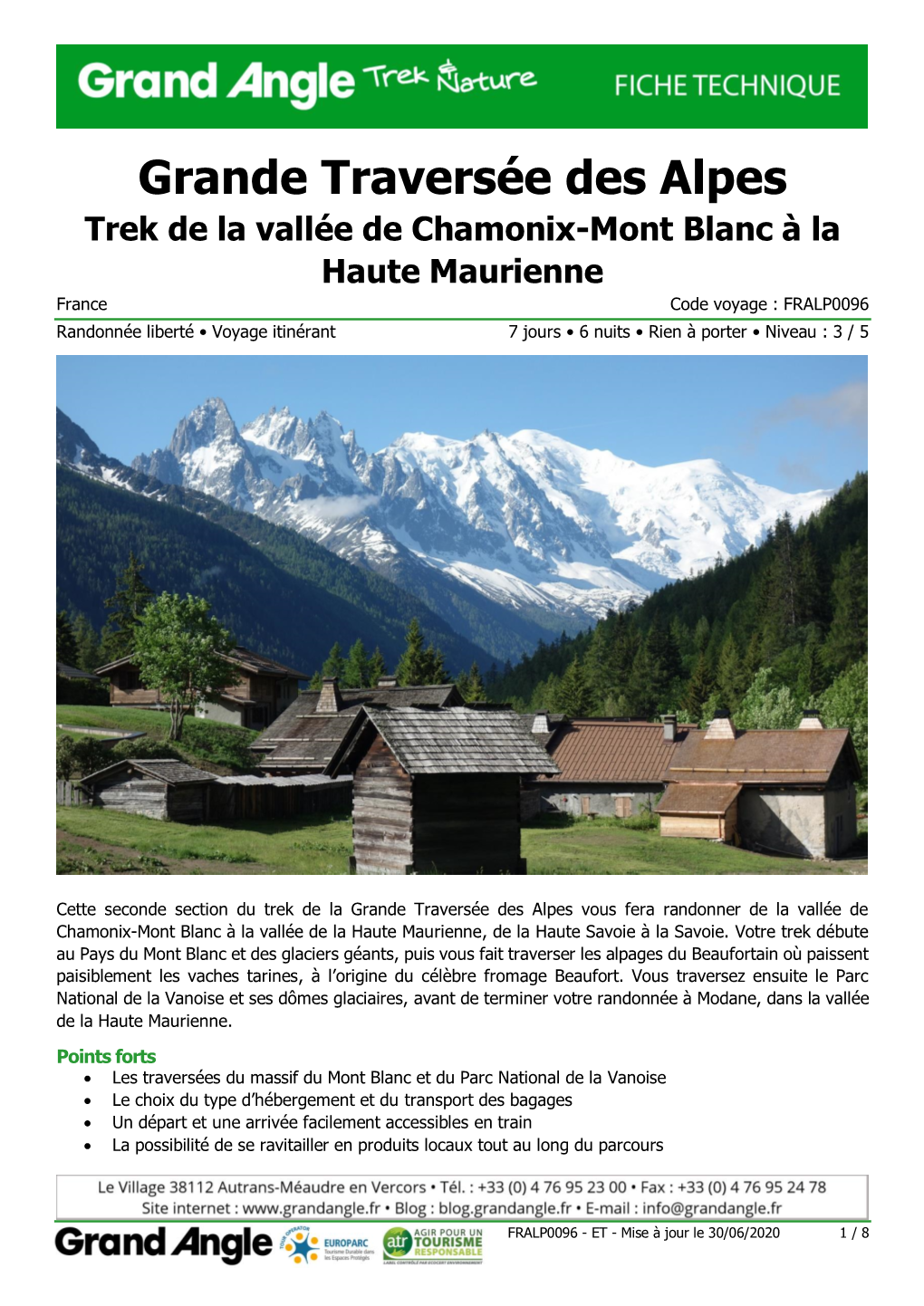 FRALP0096 GTA Du Mont Blanc À Modane