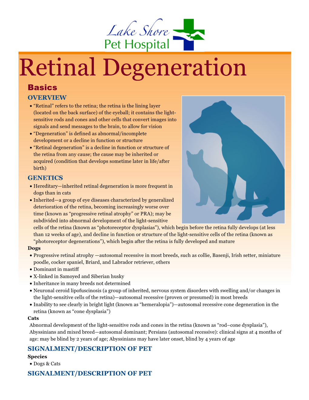 Retinal Degeneration