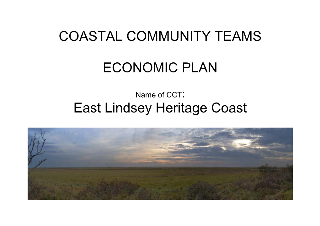 COASTAL COMMUNITY TEAMS ECONOMIC PLAN East Lindsey