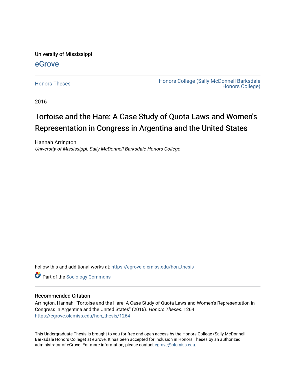 A Case Study of Quota Laws and Women's Representation in Congress in Argentina and the United States