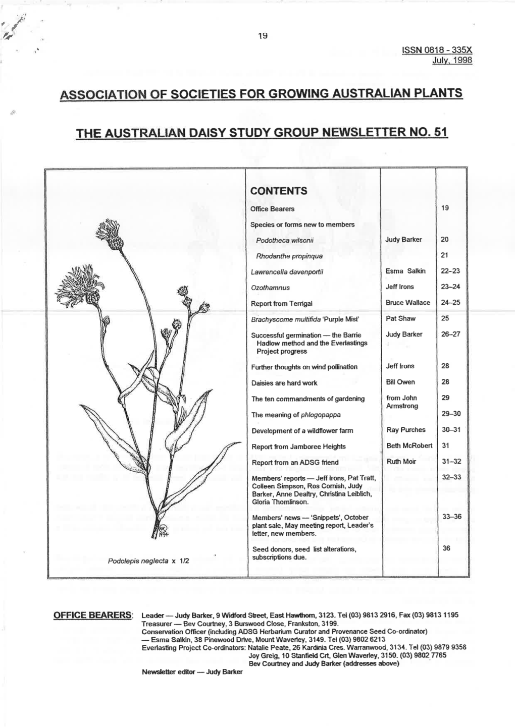 Assoclatlon of SOCIETIES for GROWING AUSTRALIAN PLANTS