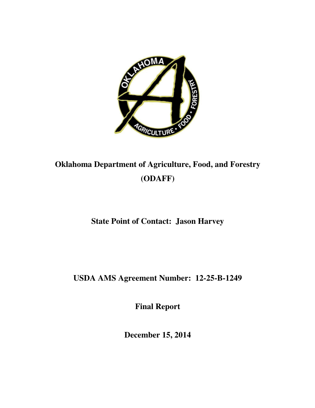 Oklahoma Department of Agriculture, Food, and Forestry (ODAFF)