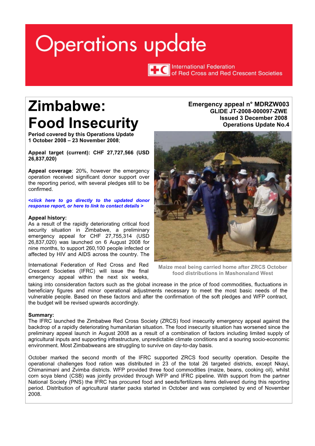 Zimbabwe: Food Insecurity