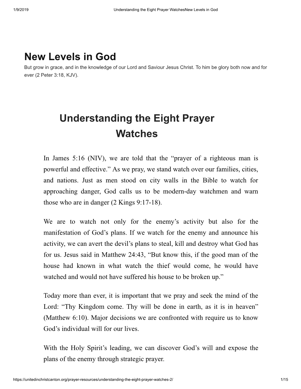 Understanding the Eight Prayer Watches New Levels In