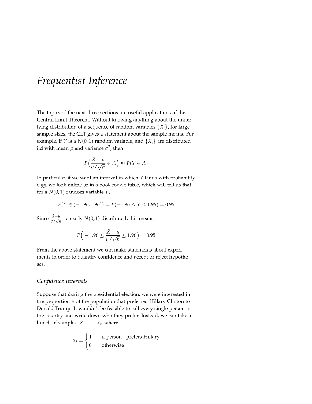 Frequentist Inference