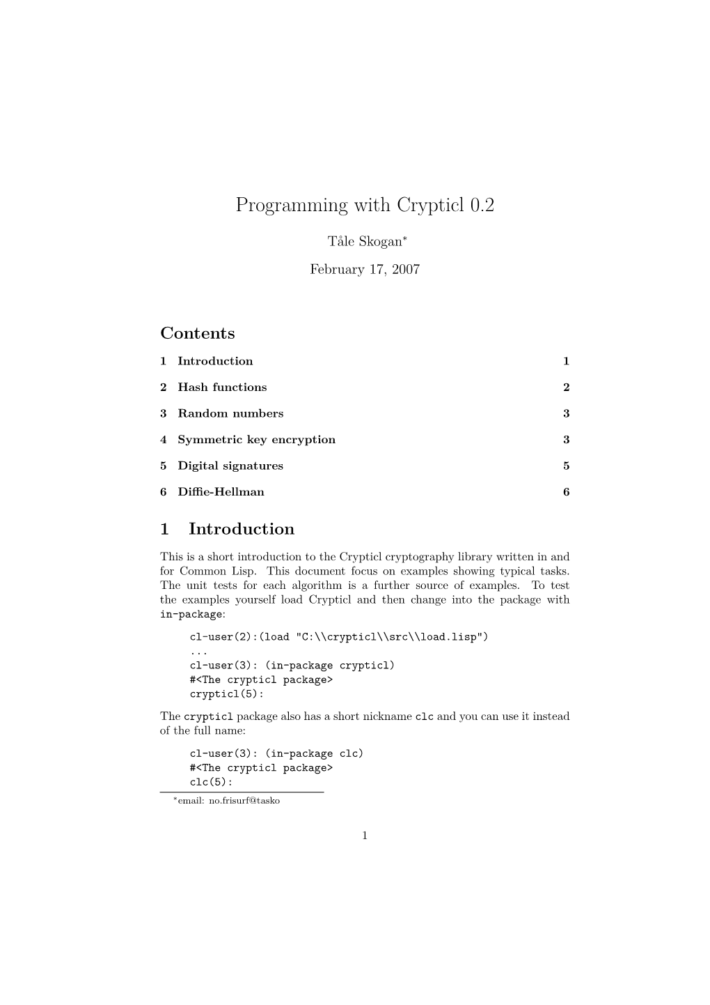 Programming with Crypticl 0.2