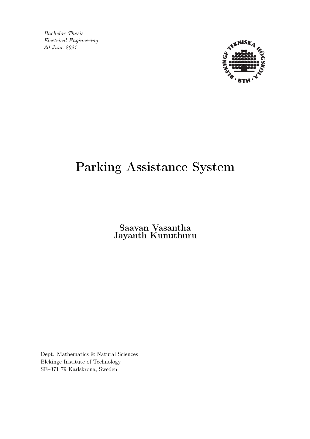 Parking Assistance System