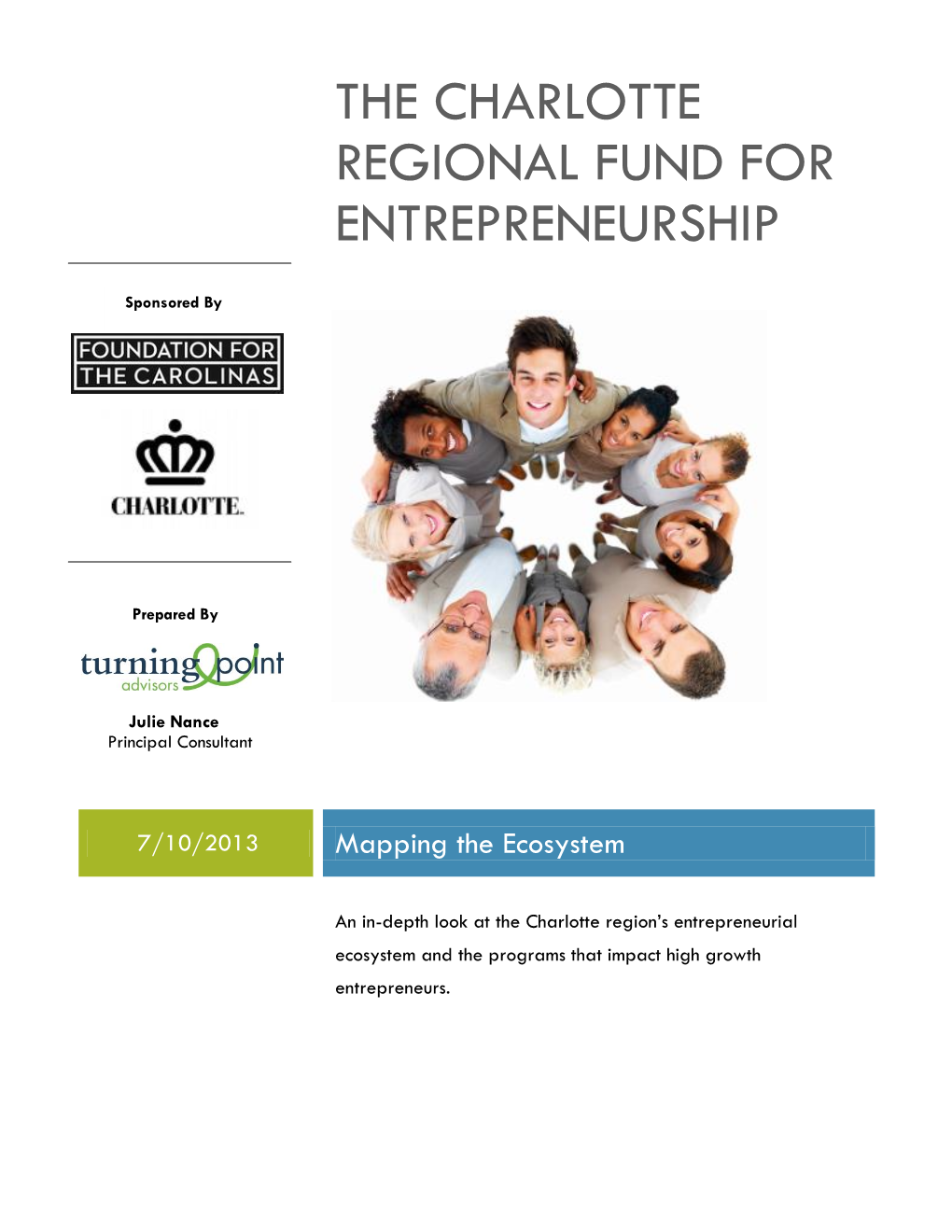 The Charlotte Regional Fund for Entrepreneurship