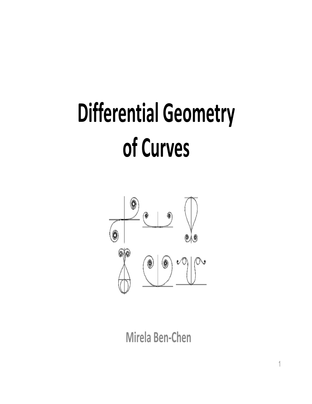 Differential Geometry of Curves