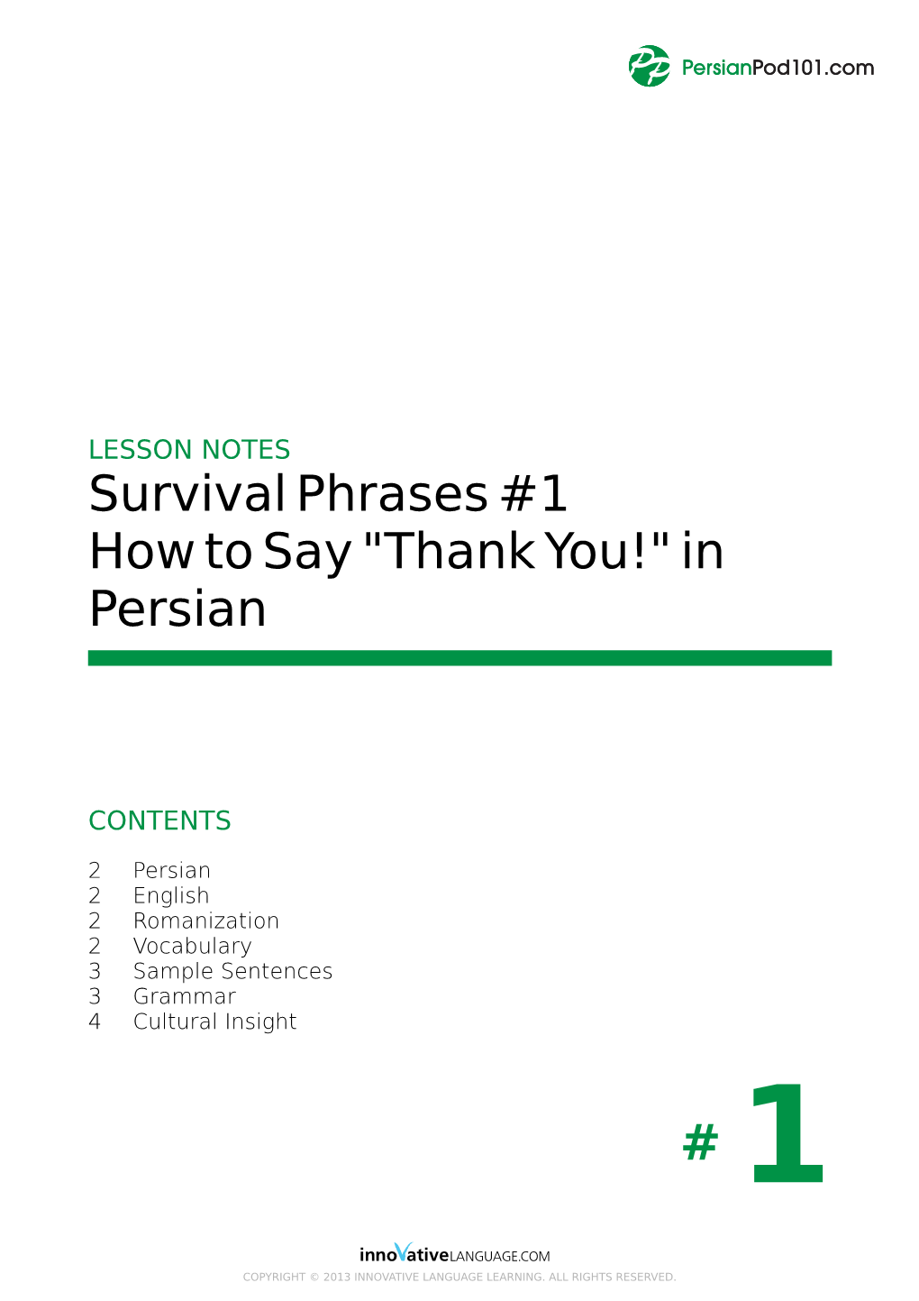 Survivalphrases#1 Howtosay"Thankyou!"In Persian