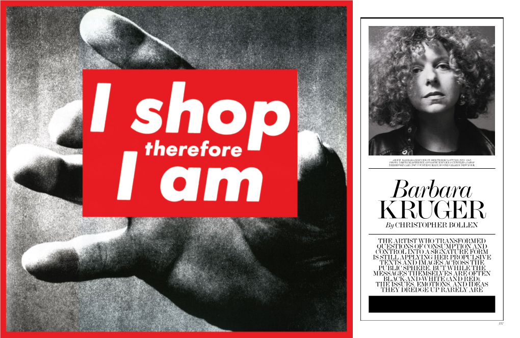 Barbara Kruger in Her Tribeca Studio, Nyc, 1987