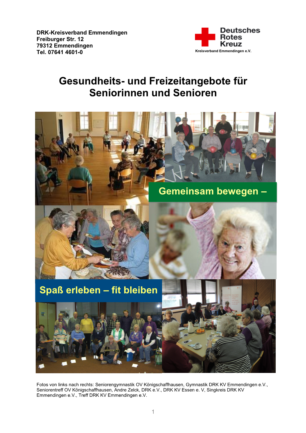 Gesundheits- Und Freizeitangebote Für Seniorinnen Und Senioren