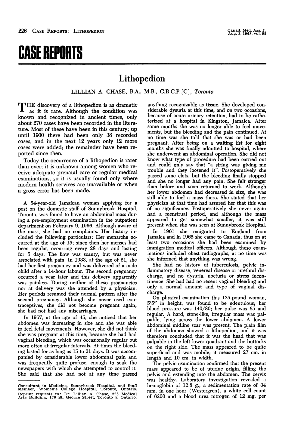 CASEREPORTS Lithopedion LILLIAN A