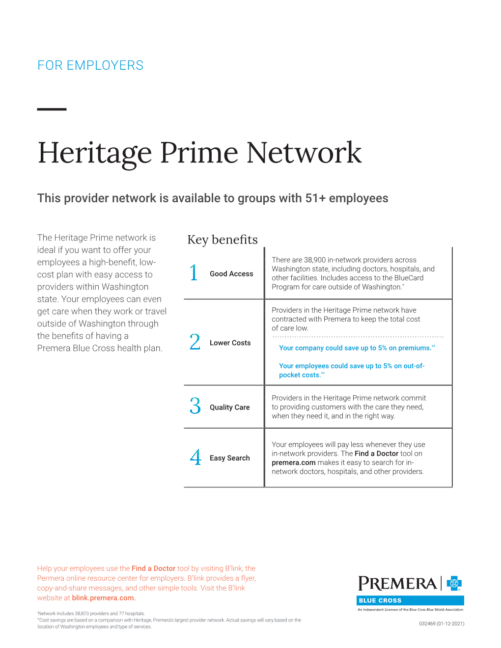 Heritage Prime Network Flyer