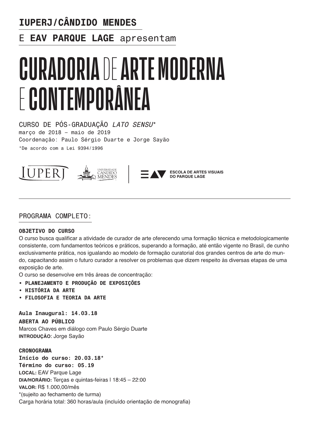 Curadoria Dearte Moderna Econtemporânea