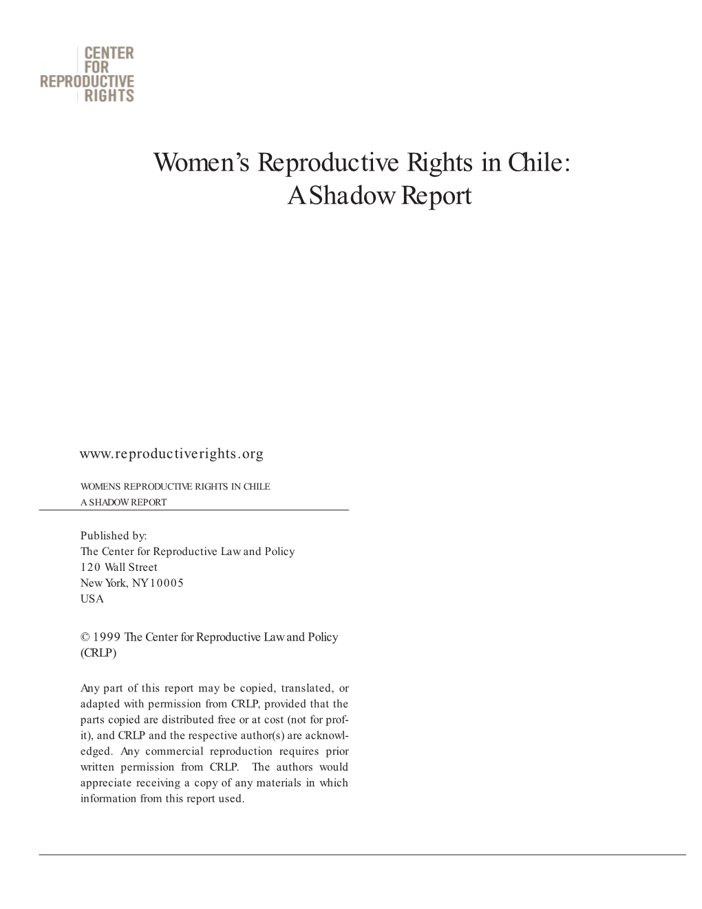 Women's Reproductive Rights in Chile