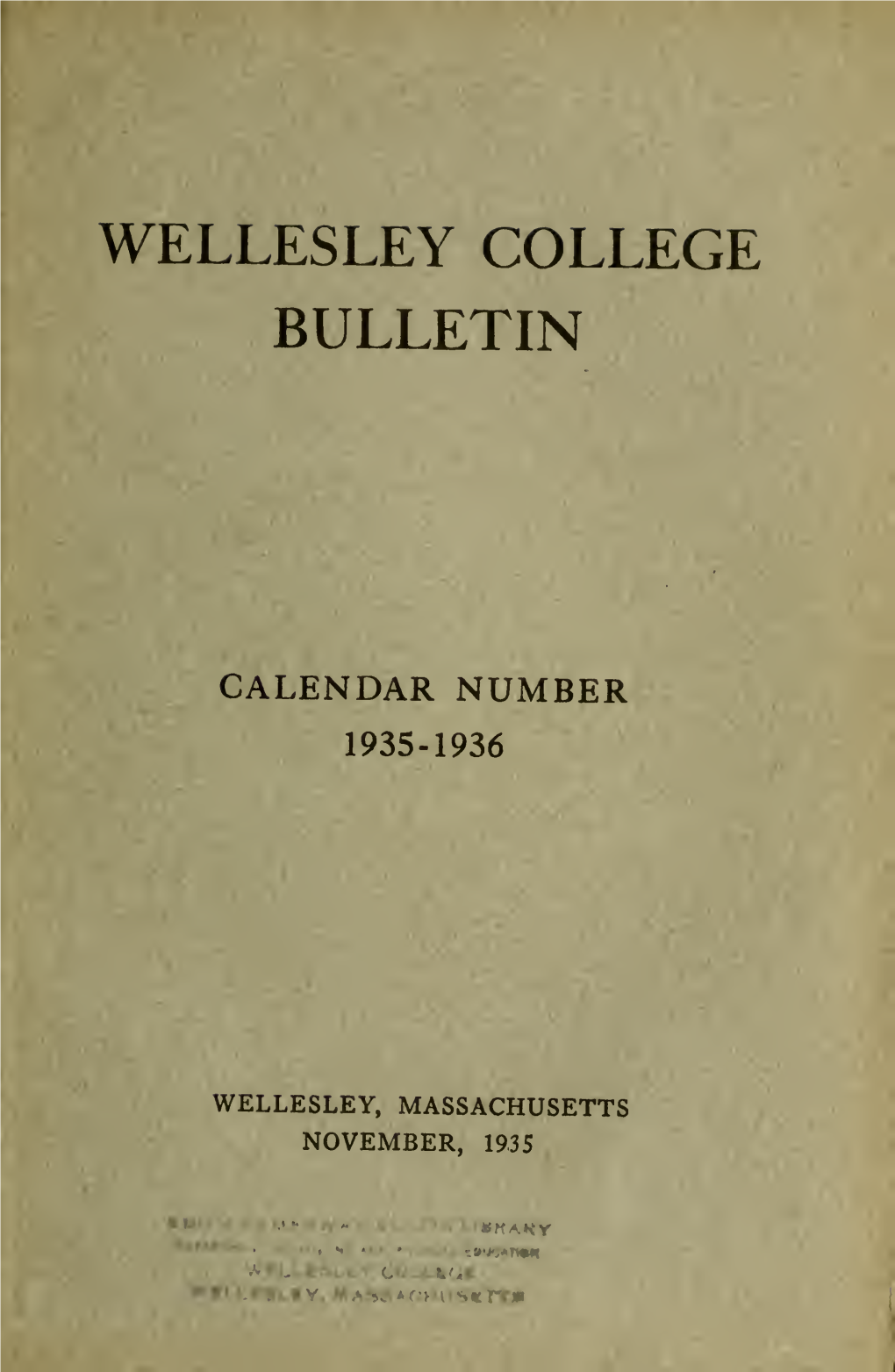 Catalogue Number [Of the Bulletin]