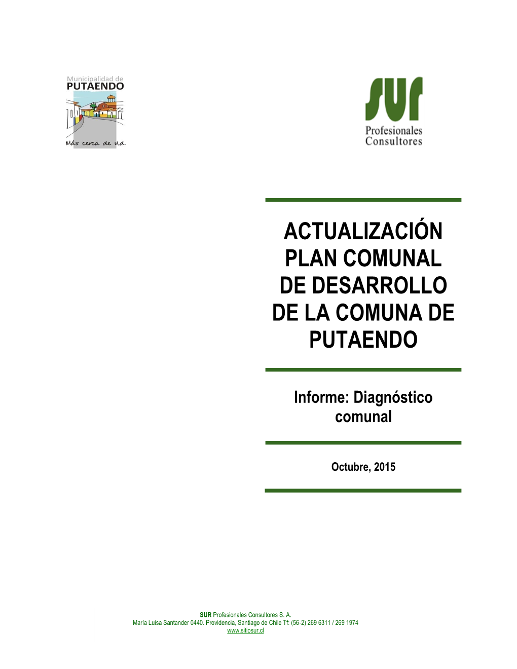 Actualización Plan Comunal De Desarrollo De La Comuna De Putaendo