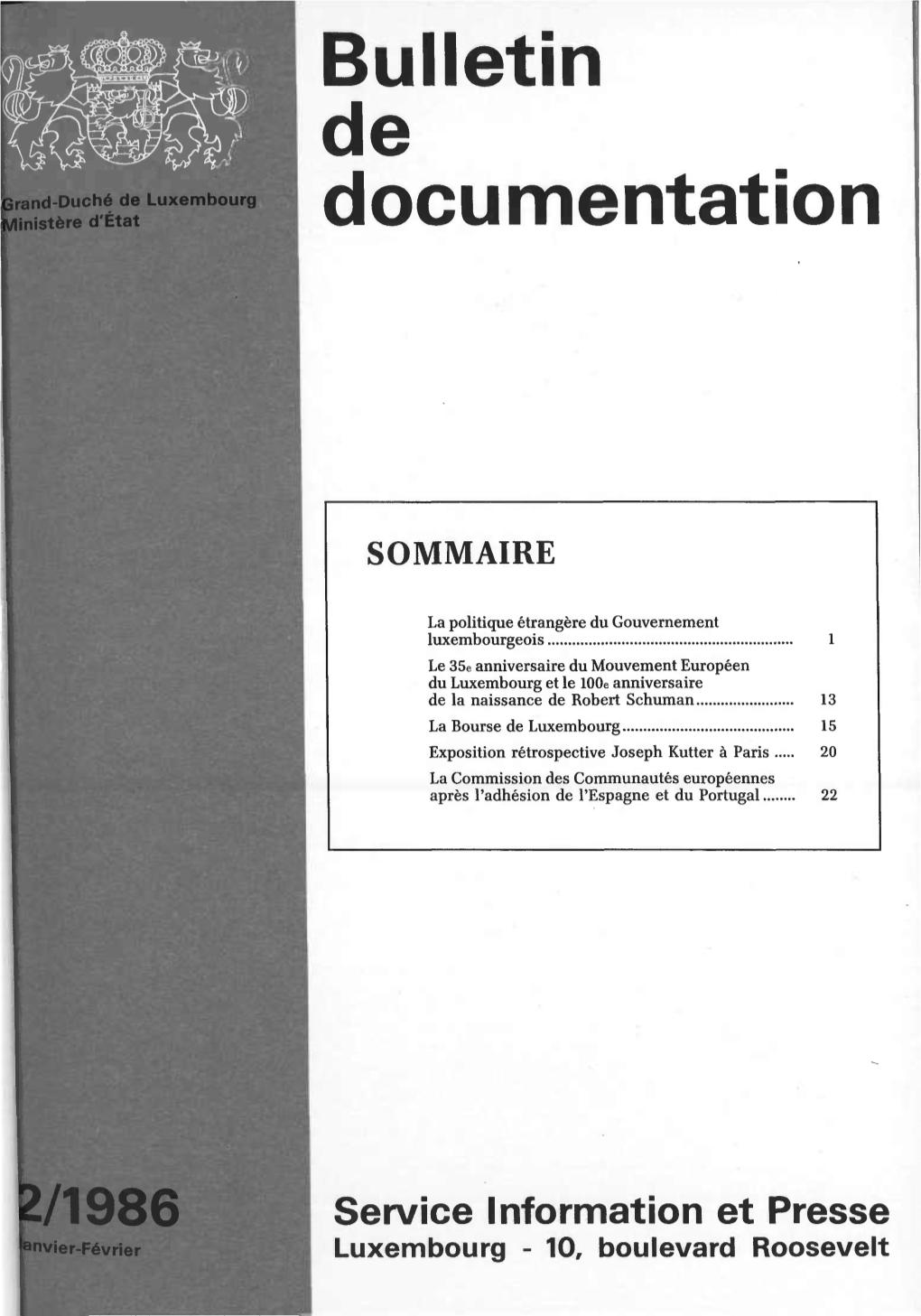 Bulletin De Documentation