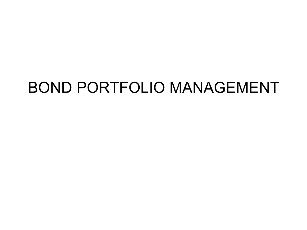 Sensitivity of Bond Prices: Duration and Convexity