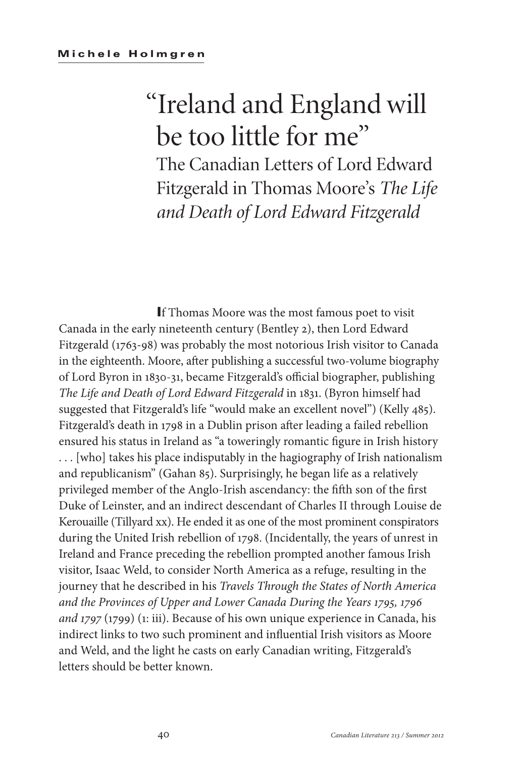 The Life and Death of Lord Edward Fitzgerald