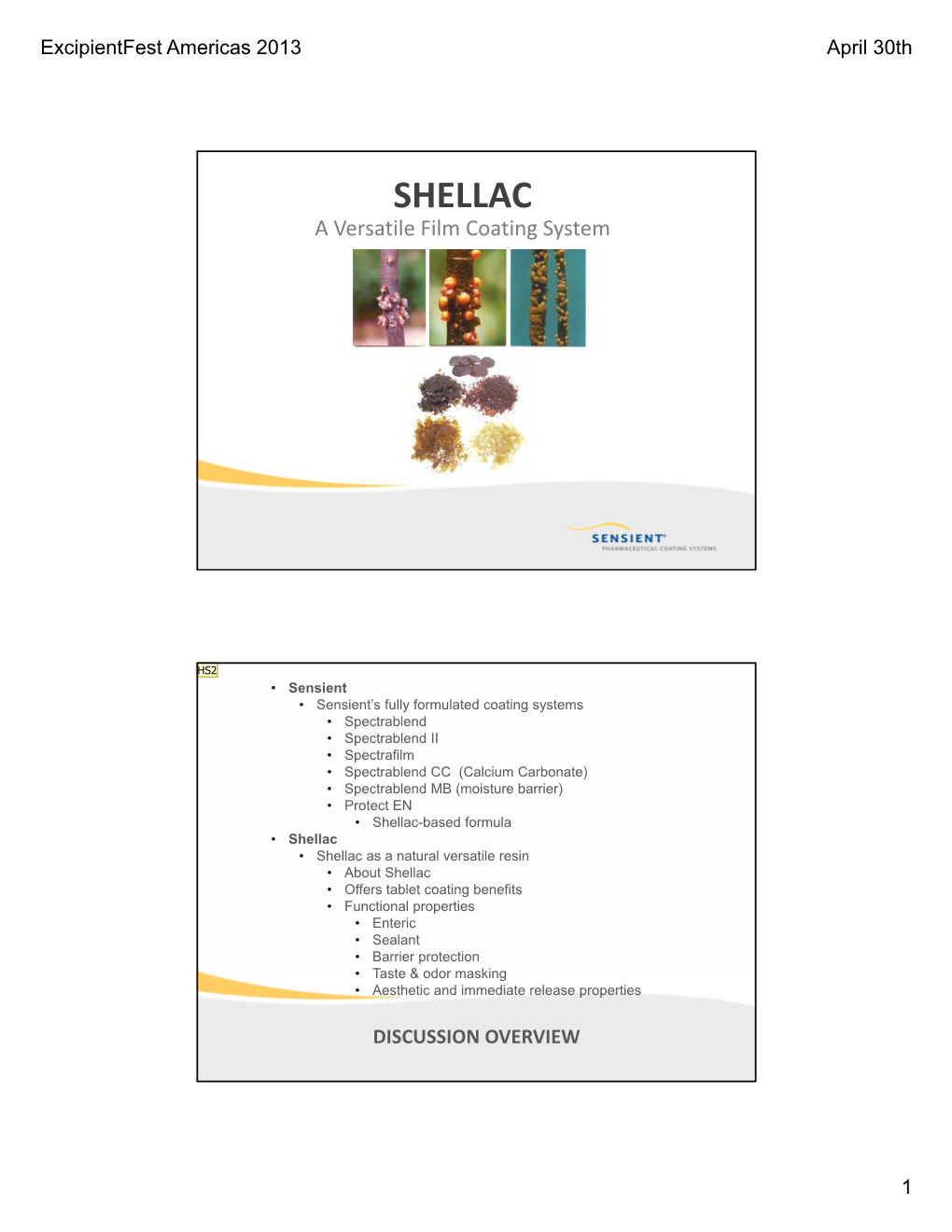 SHELLAC a Versatile Film Coating System