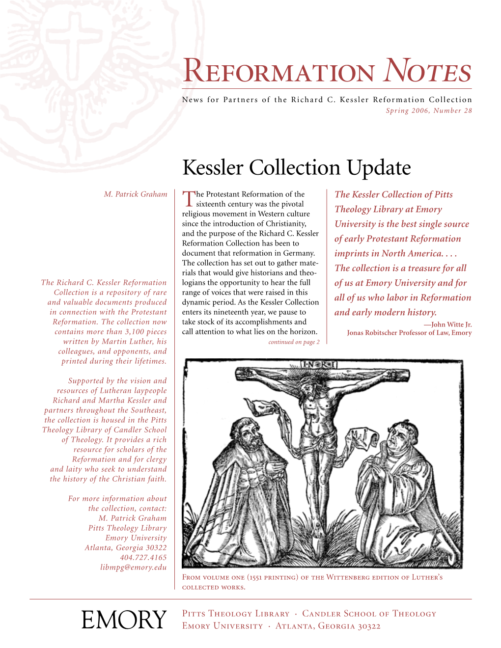 Reformation Notes News for Par Tners of the Richard C