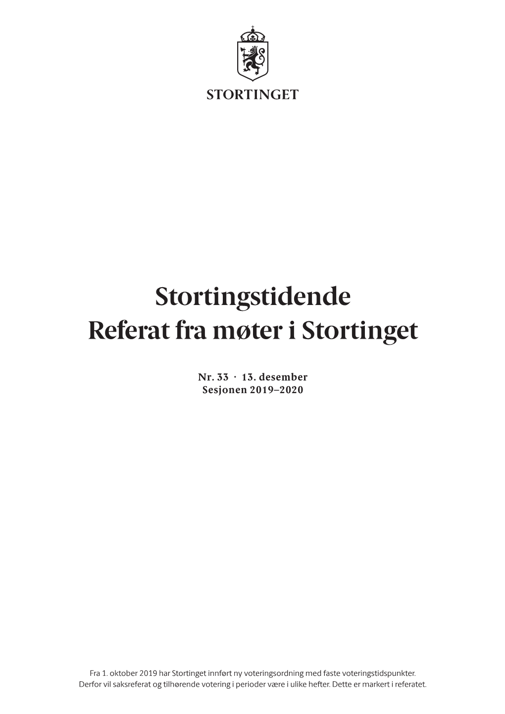 Stortingstidende Referat Fra Møter I Stortinget