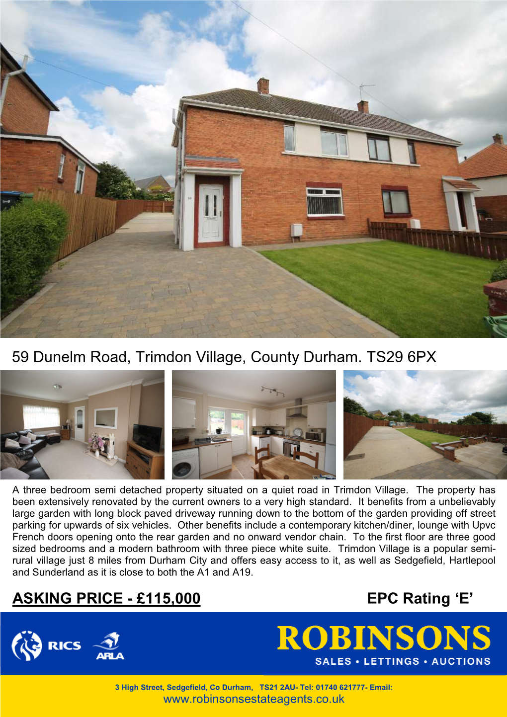 59 Dunelm Road, Trimdon Village, County Durham