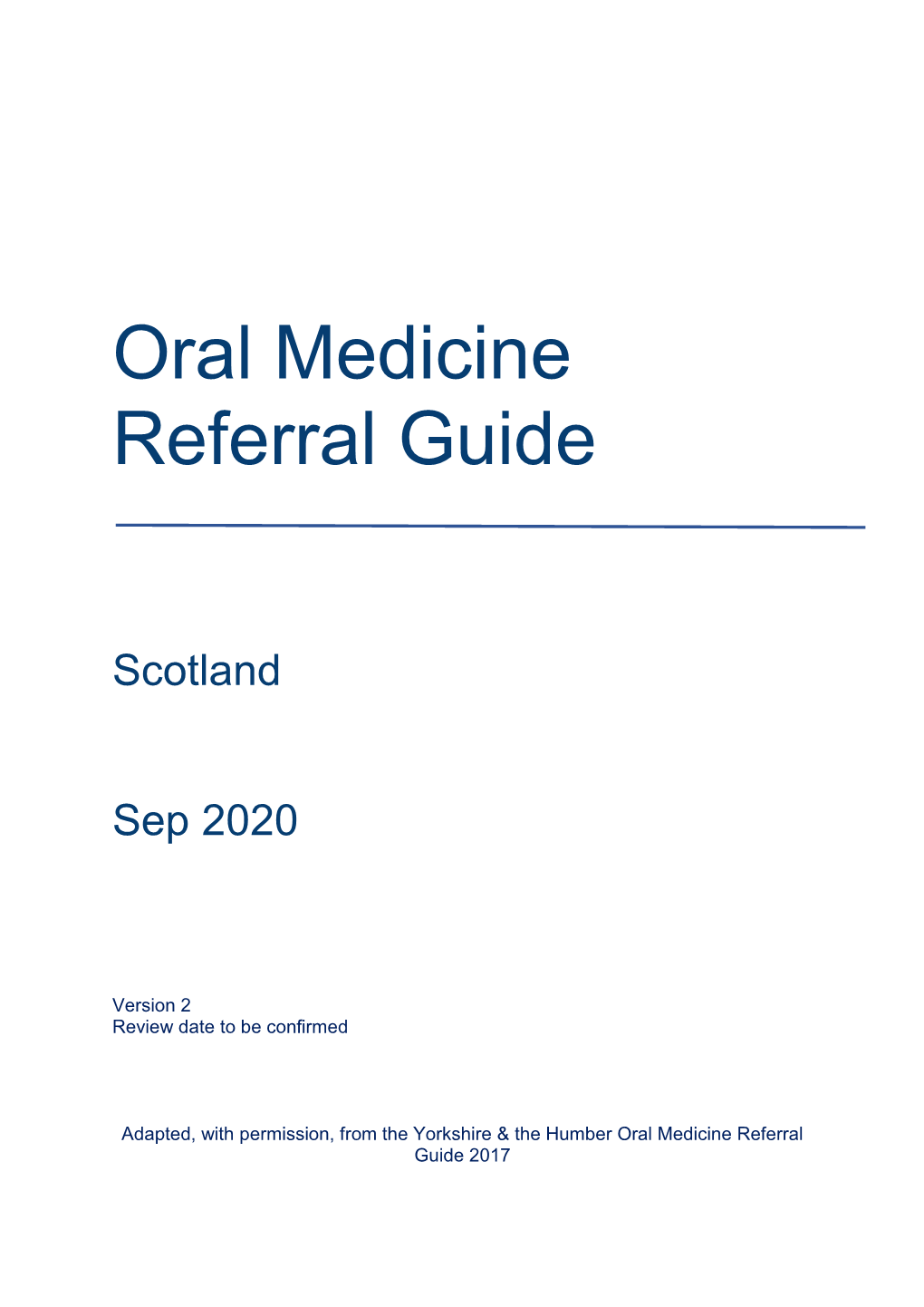 Oral Medicine Referral Guide Final