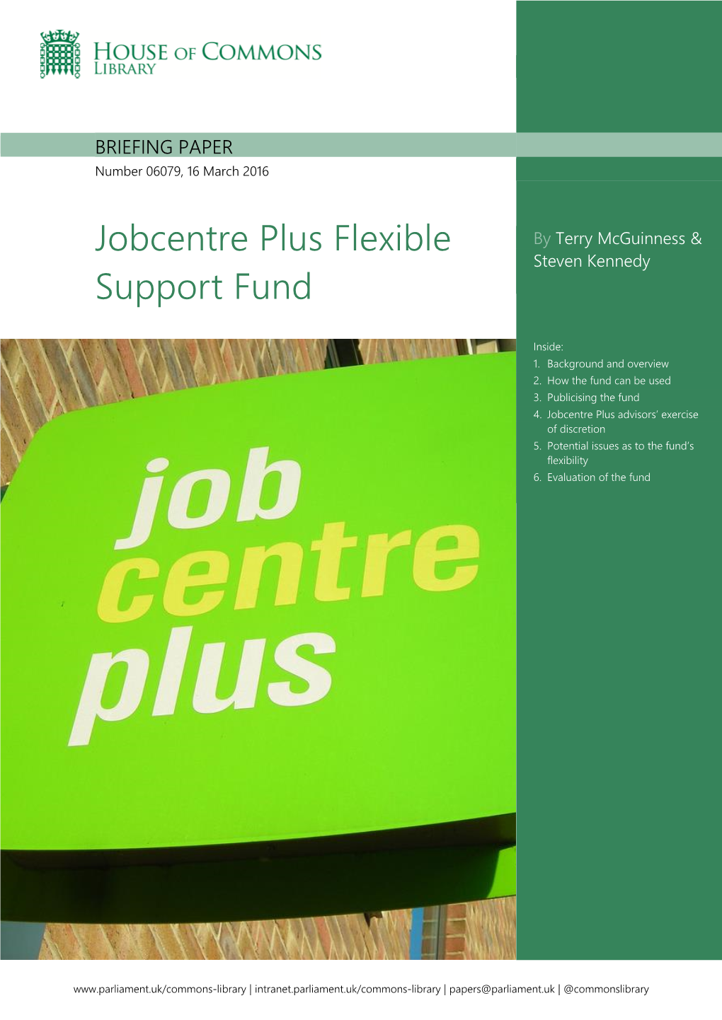 Jobcentre Plus Flexible Support Fund