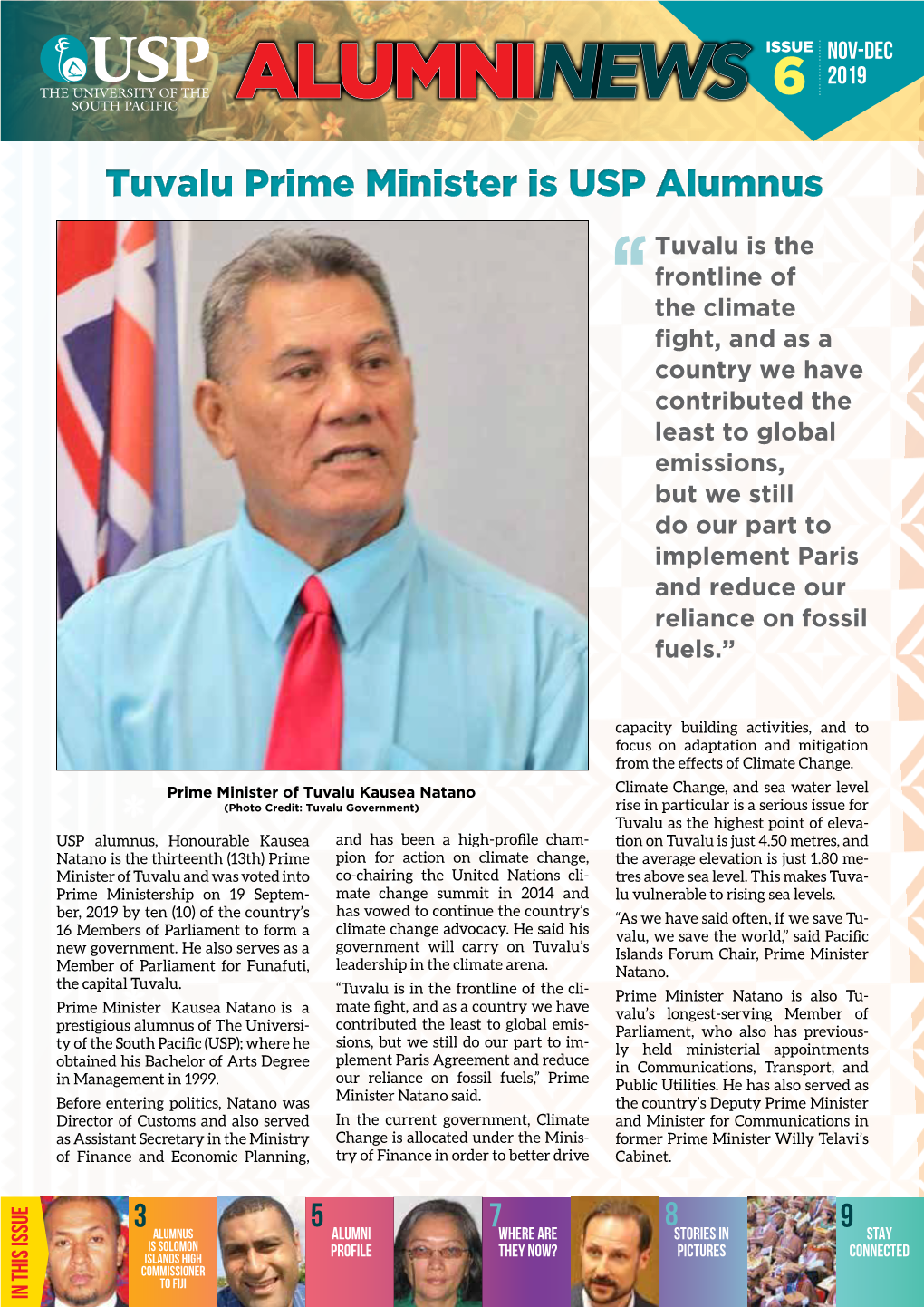 Tuvalu Prime Minister Is USP Alumnus