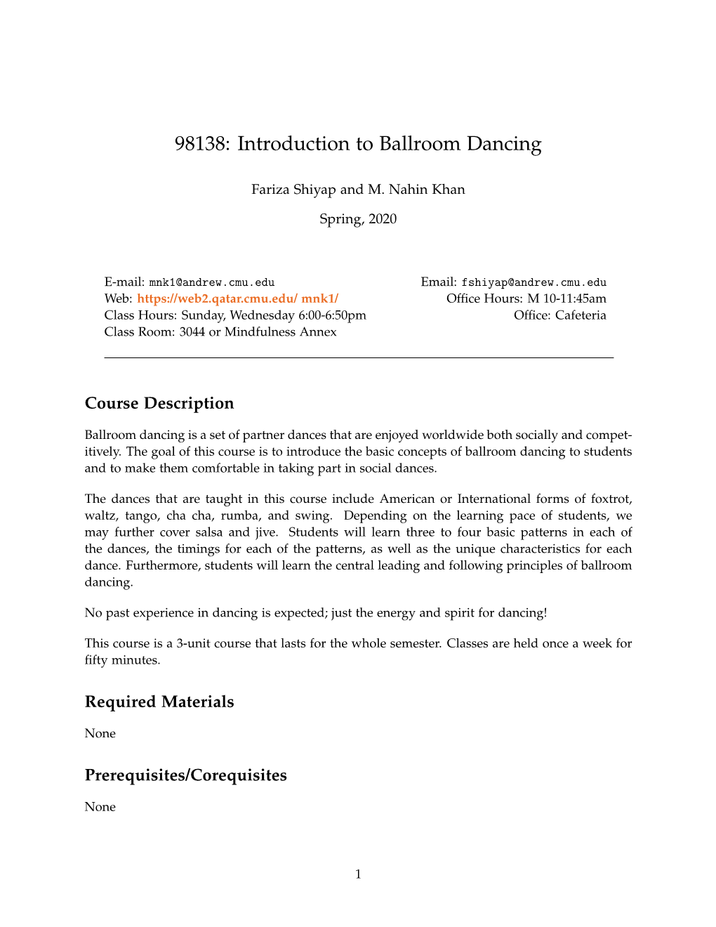 Introduction to Ballroom Dancing