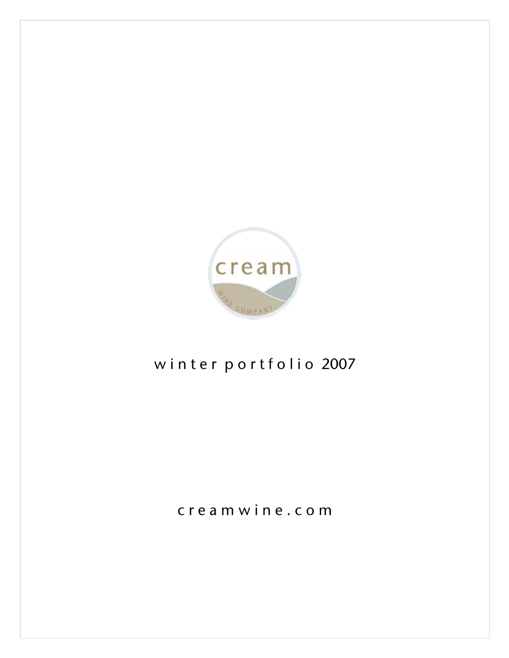 Winterportfolio 2007 Creamwine