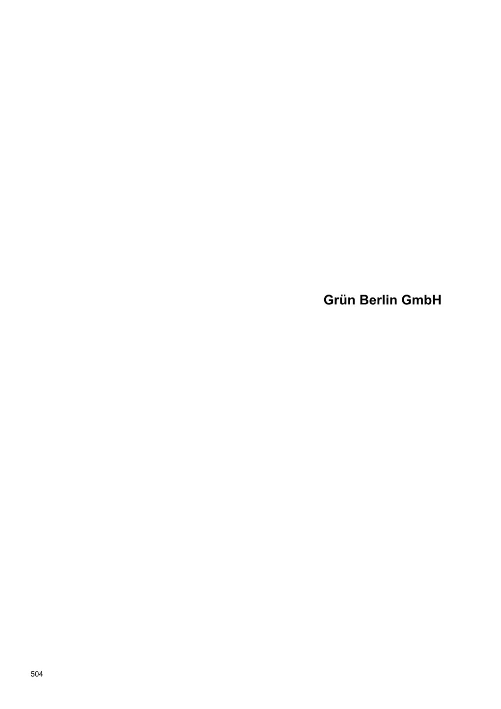 Grün Berlin Gmbh