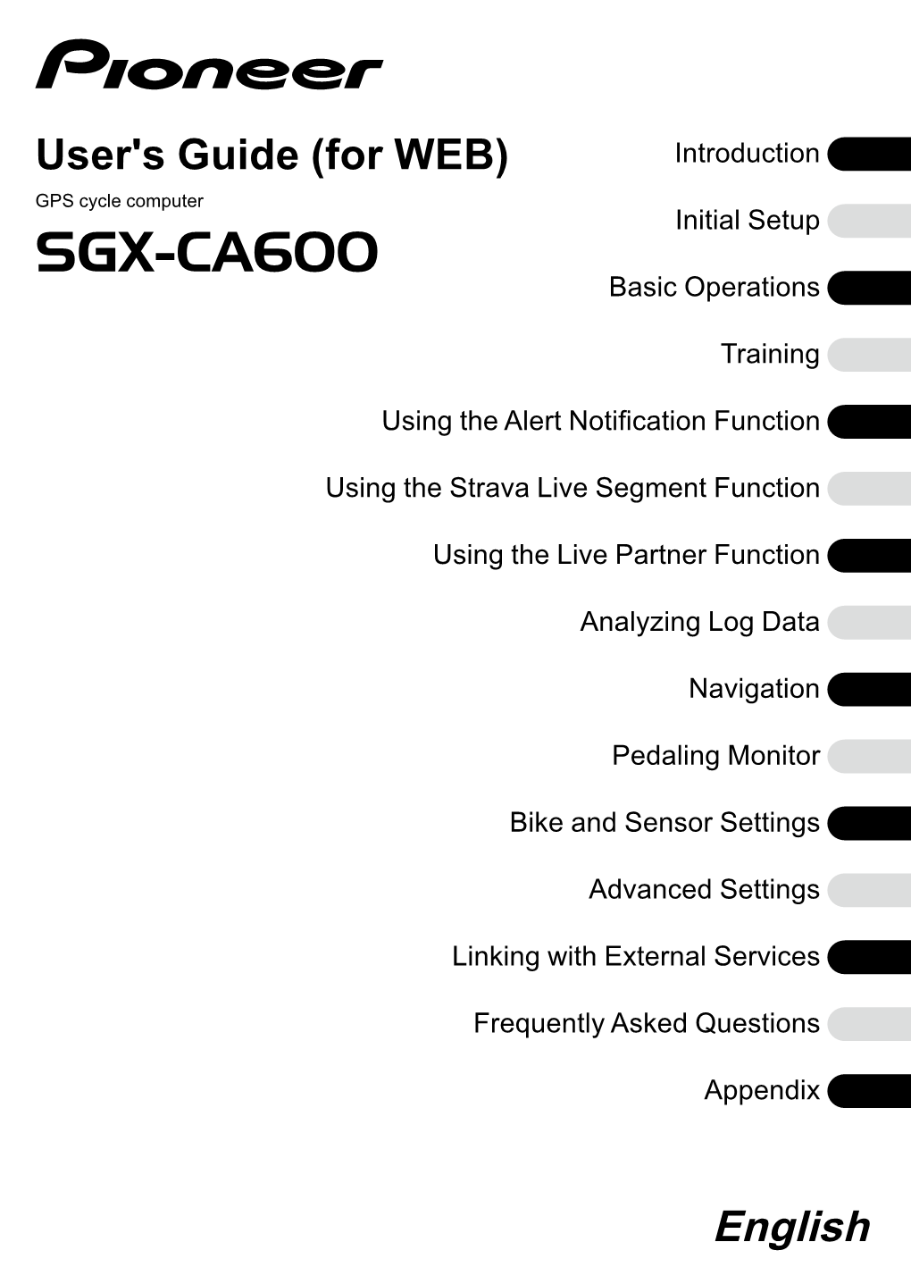 SGX-CA600 User's Guide (English)