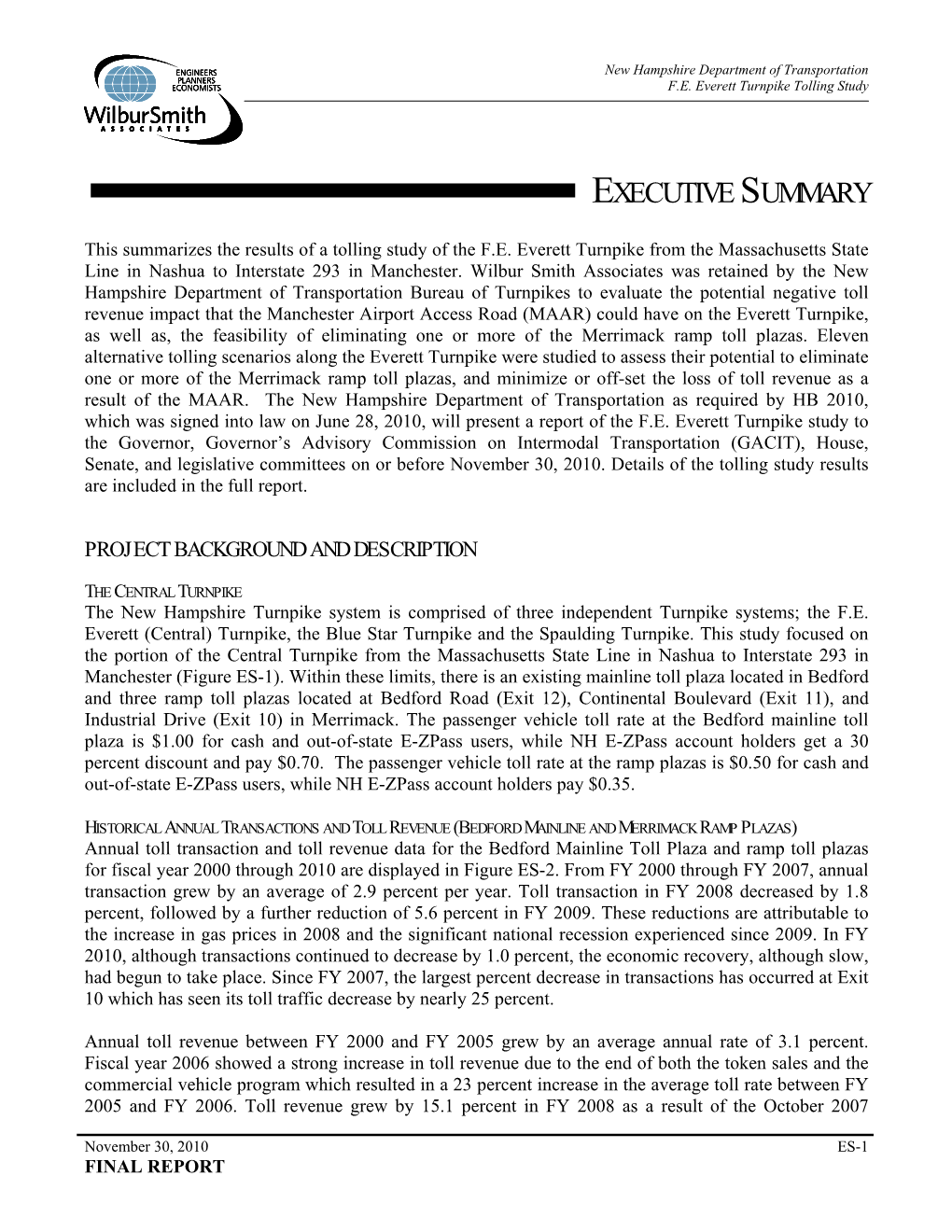 F.E. Everett Tolling Study