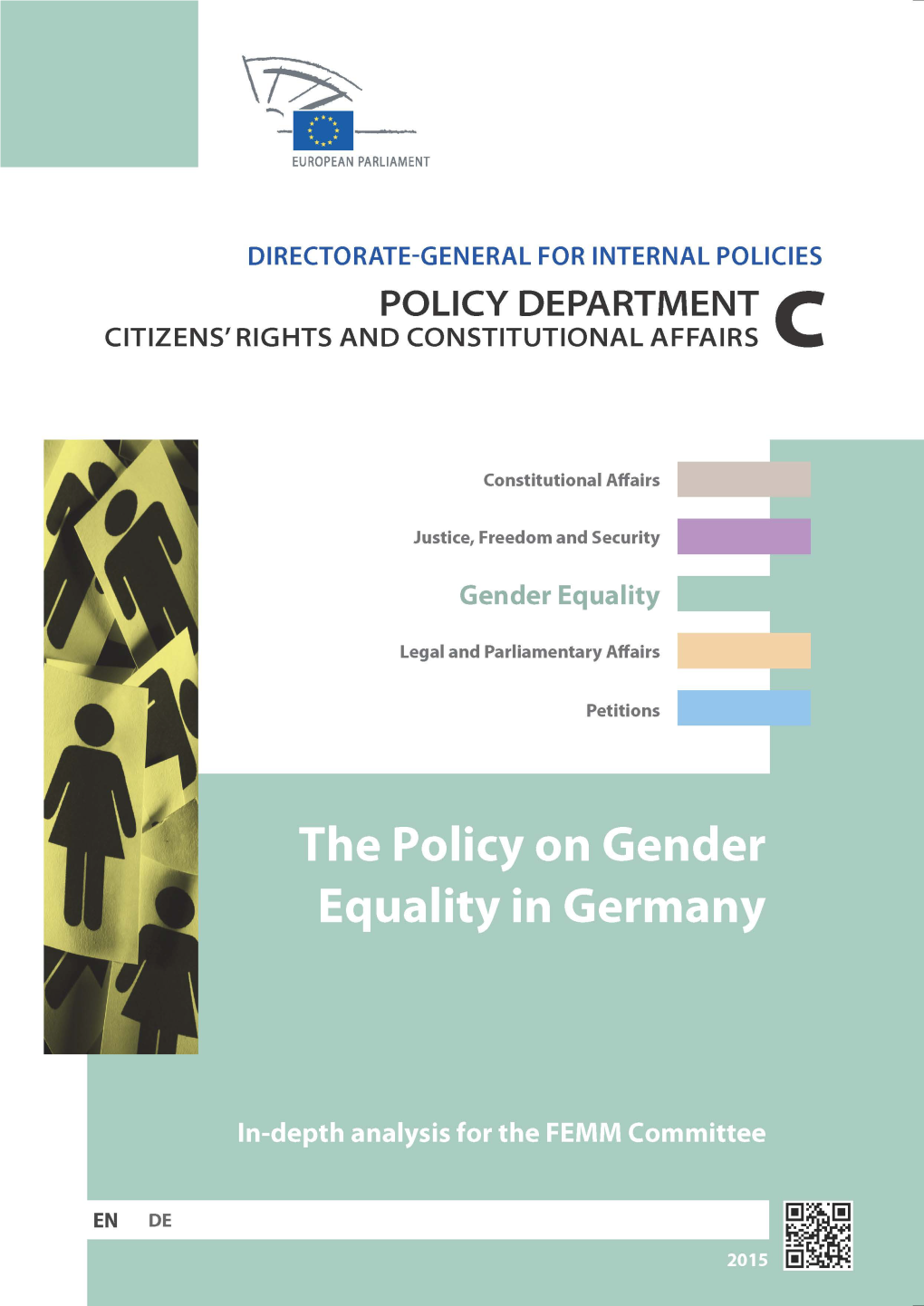 The Policy on Gender Equality in Germany