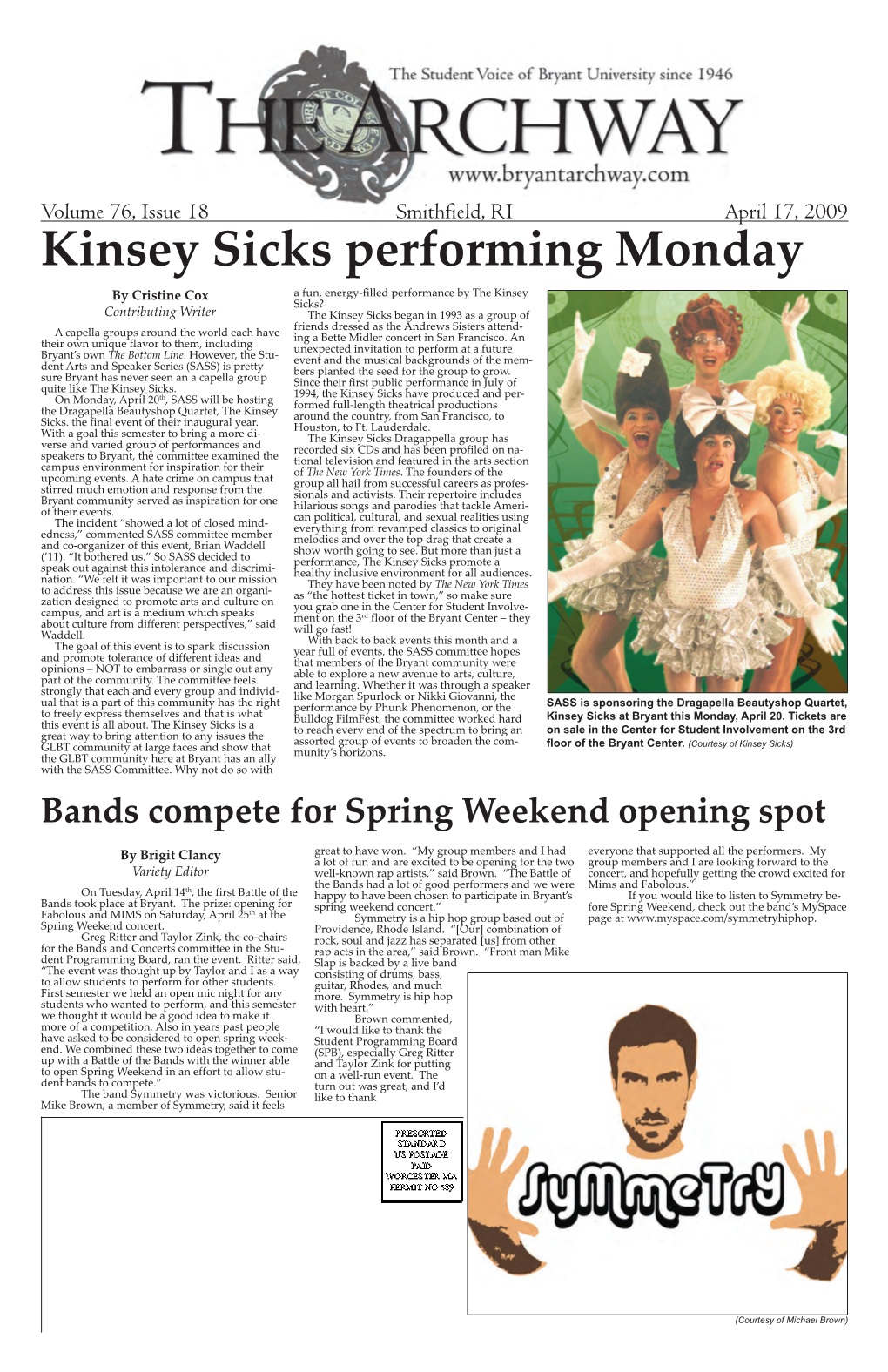 V. 76, Issue 18, April 17, 2009