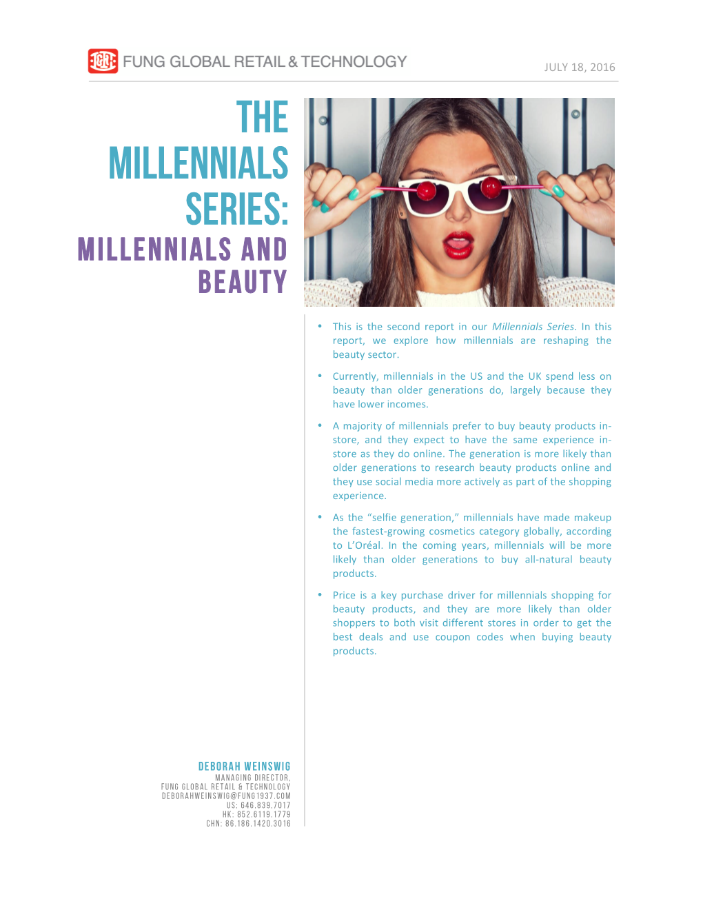 THE MILLENNIALS SERIES: Millennials and Beauty