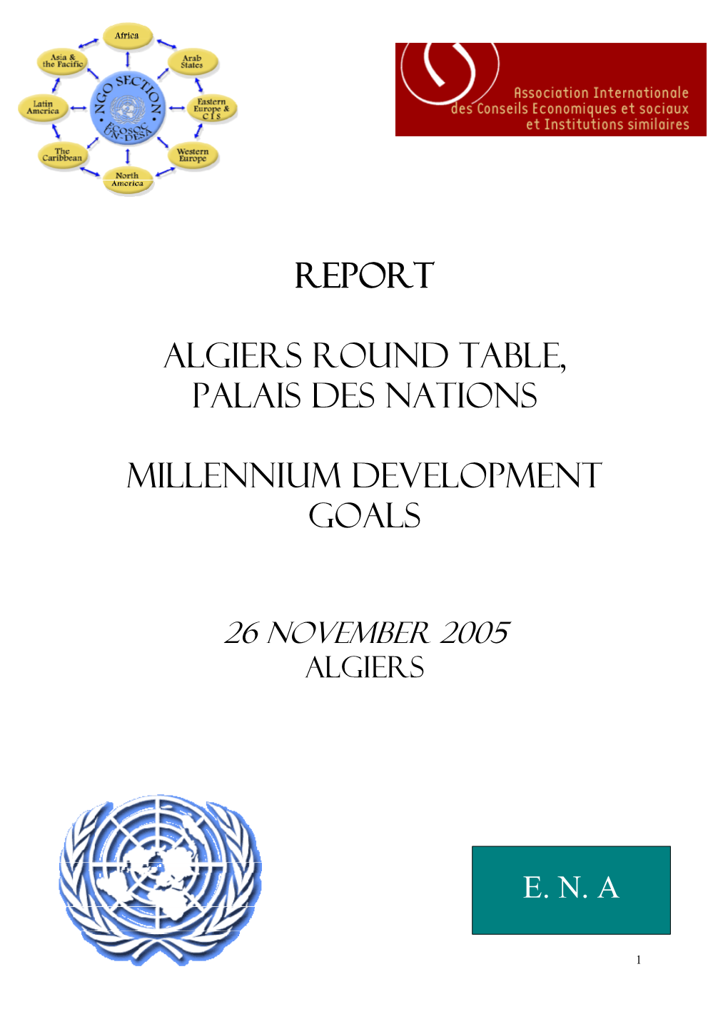 1- La Table Rgionale Africaine Du 26 Novembre 2005 Alger Portant Sur