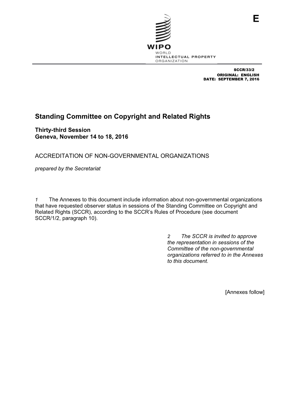 Standing Committee on Copyright and Related Rights s5