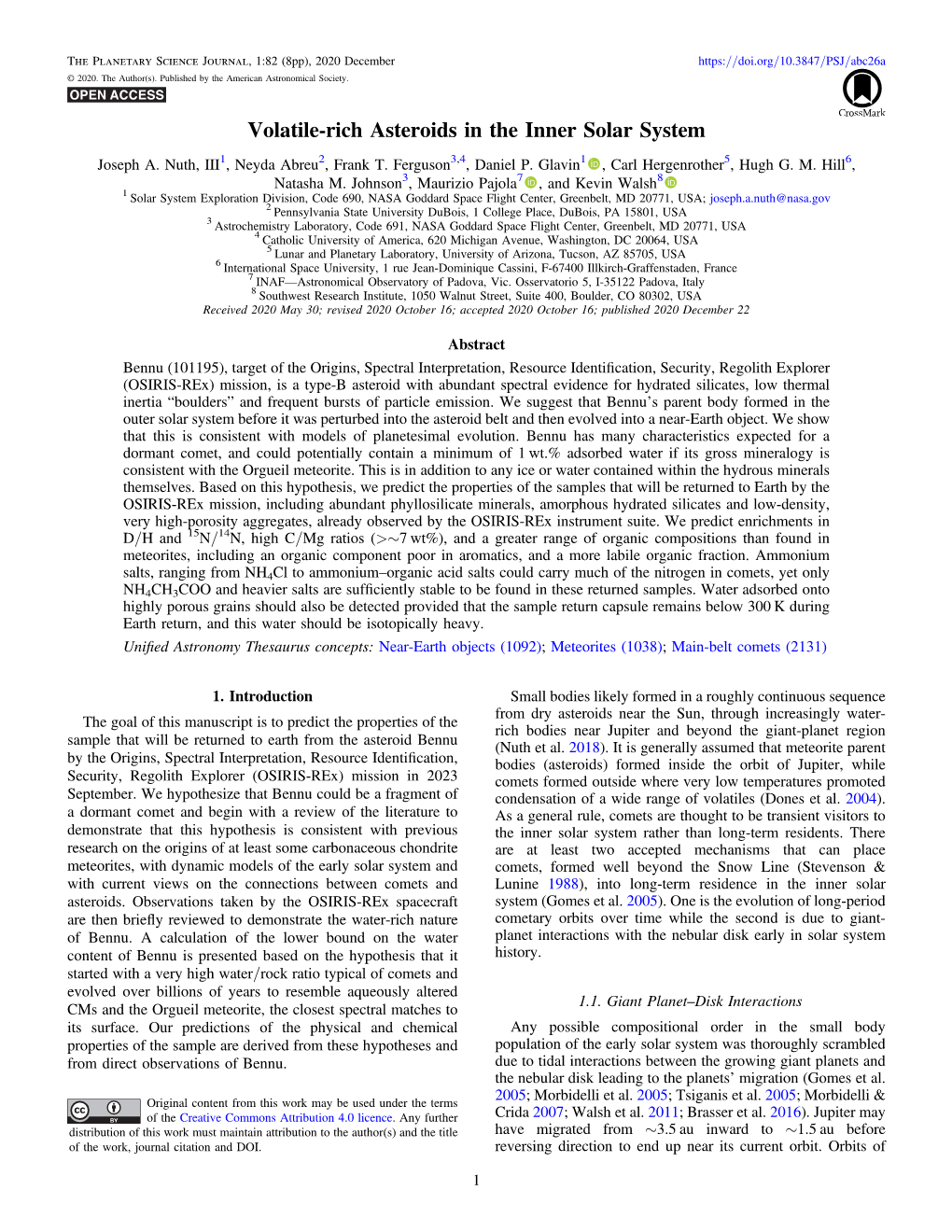 Volatile-Rich Asteroids in the Inner Solar System