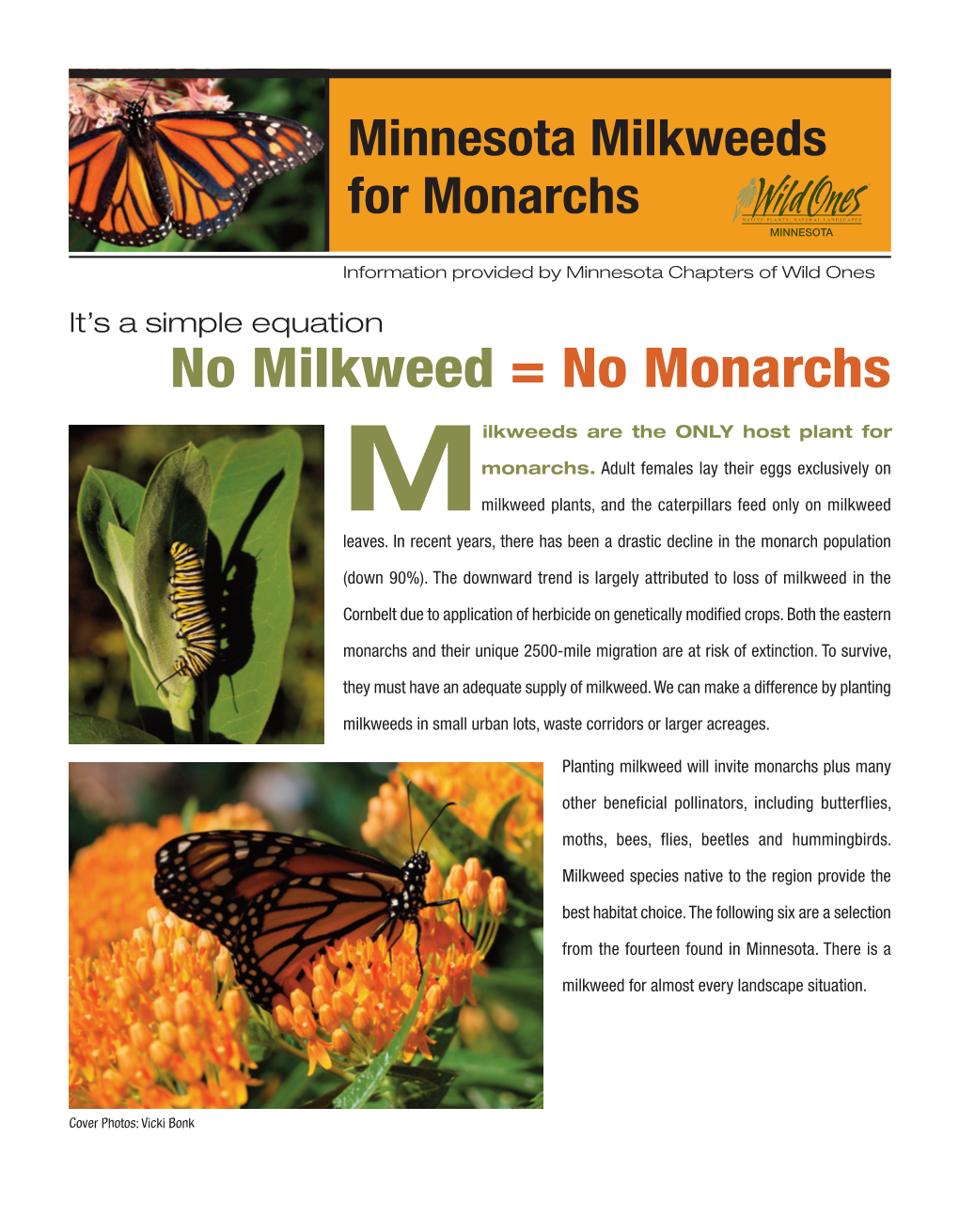 No Milkweed = No Monarchs