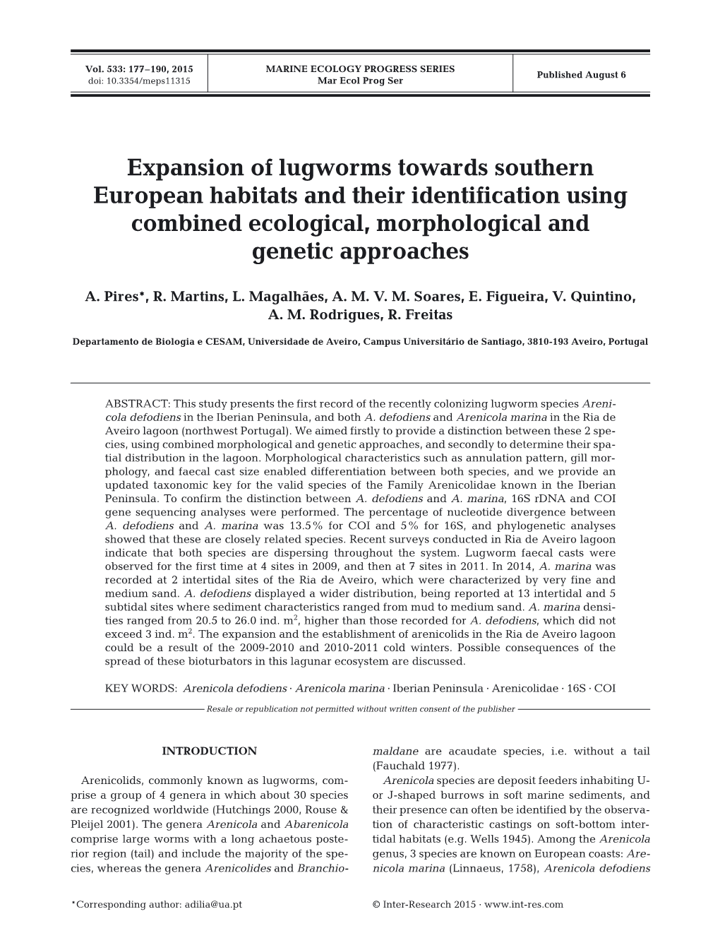 Marine Ecology Progress Series 533:177