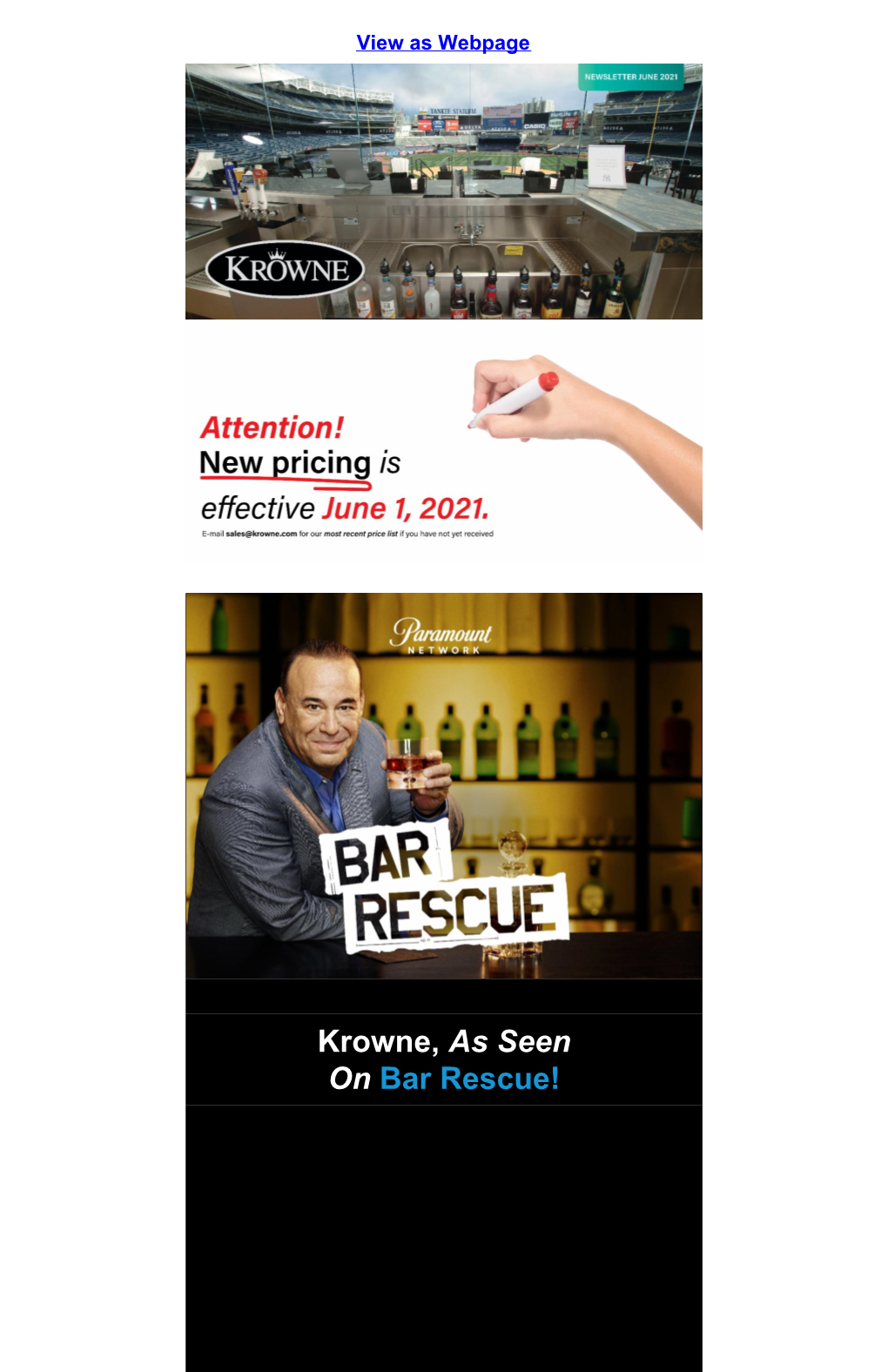 Krowne, As Seen on Bar Rescue!