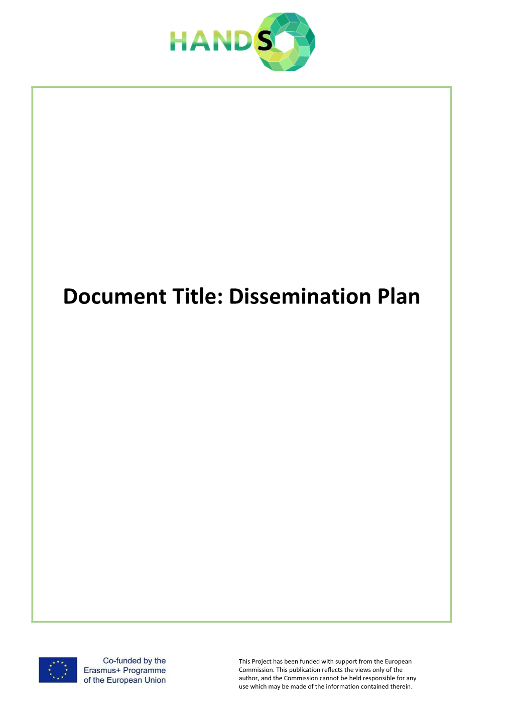 Dissemination Plan