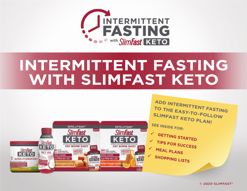 Intermittent Fasting with Slimfast Keto