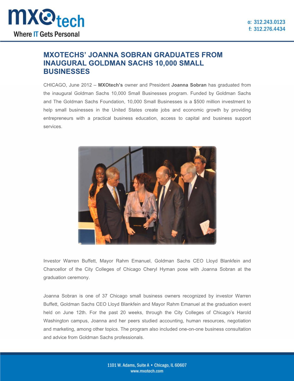 Mxotechs' Joanna Sobran Graduates from Inaugural